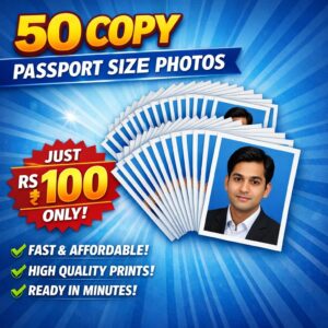 50 copy passport Size photos in just  RS 100 only
