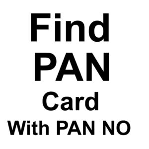 Find lost PAN card with PAN NO