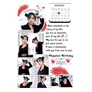 Customized Happy Birthday photos with photo frame