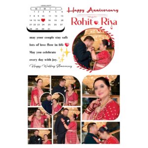 Customized Happy Anniversary photos with frame
