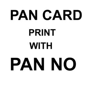 PAN CARD PRINT WITH PAN NO