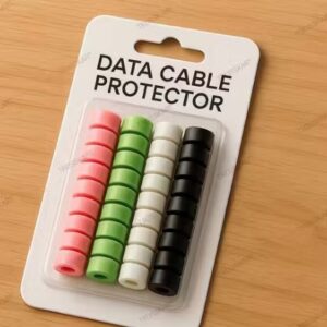 Cute & Durable Data Cable Protector – Flexible USB Charging Cable Saver for Mobile, Tablet & Laptop (Pack of 4)